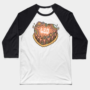 Leo Heart Cake Baseball T-Shirt